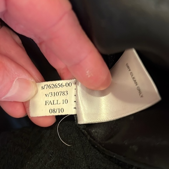 Banana Republic Black Wool Blend Herringbone Coat Size Medium - Picture 11 of 11